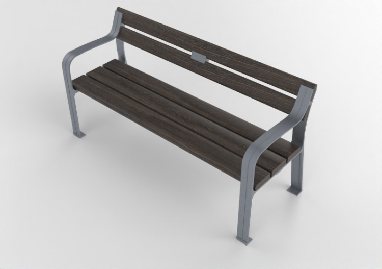 Bancos 3D - Banco de madeira para exteriores - Byarums Bruk...