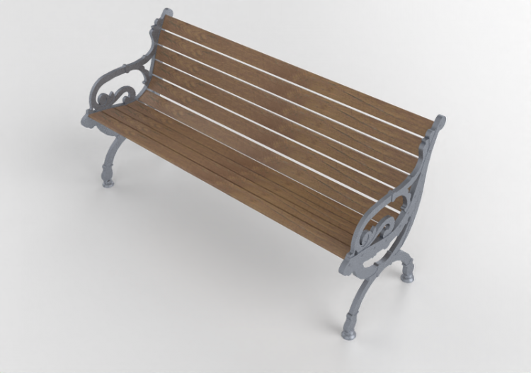 Bancos 3D - Banco de madeira para exteriores - Byarums Bruk...