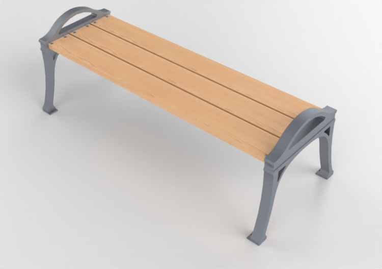 Bancos 3D - Banco de madeira para exteriores - Byarums Bruk...