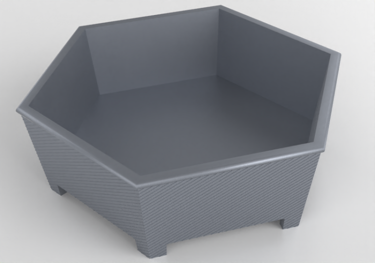 3D Benches - Outdoor planter - Byarums Bruk - Hexagon -...