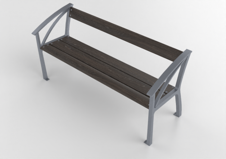 Panchine e Fioriere 3D - Panchina in legno per esterni -...
