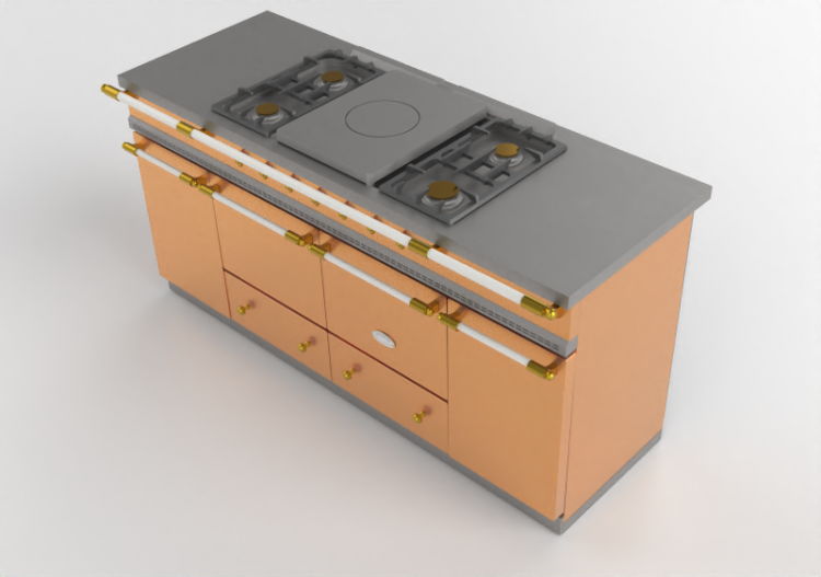 3D Kitchens - Gas Cooker - Lacanche - Cluny - ACCA software