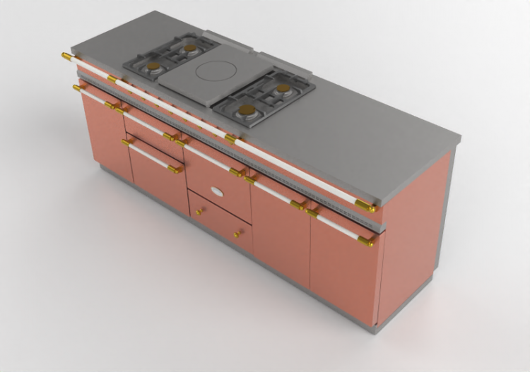 3D Küchen - Gasherd - Lacanche - Chagny - ACCA software