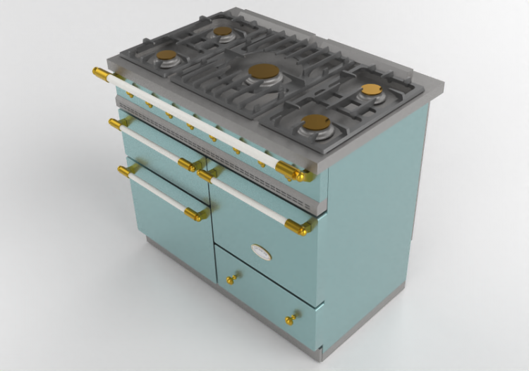 Cuisine 3D - Plaque de cuisson à gaz - Lacanche - Chagny -...