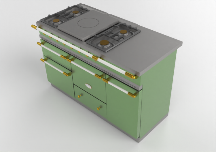 Cozinhas 3D - Fogão a gás - Lacanche - Chagny - ACCA...