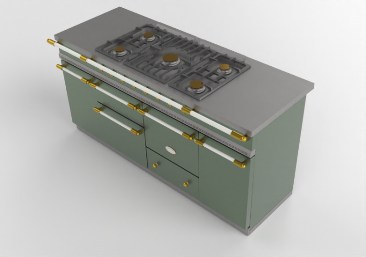3D Küchen - Gasherd - Lacanche - Chagny - ACCA software