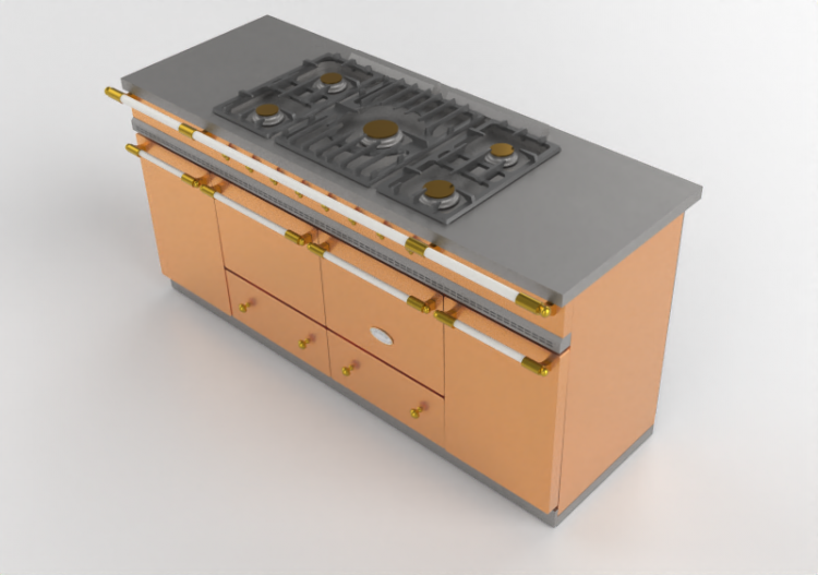 Cozinhas 3D - Fogão a gás - Lacanche - Cluny - ACCA...