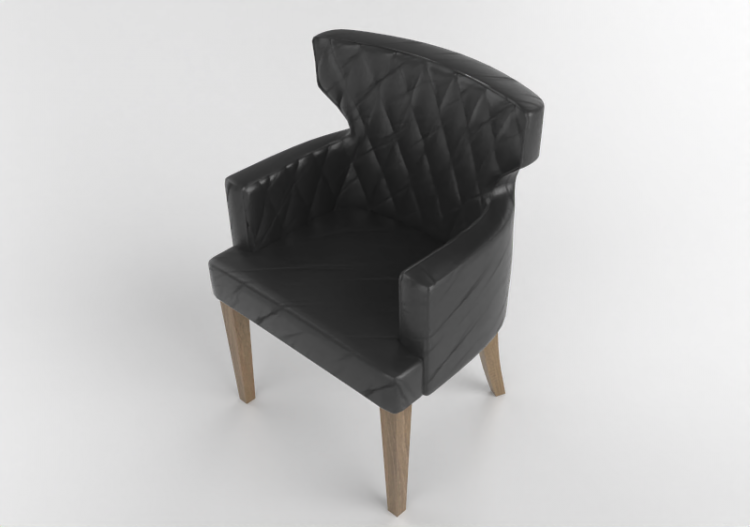 Chaises 3D - Chaise en cuir - Wood Prime - ACCA software