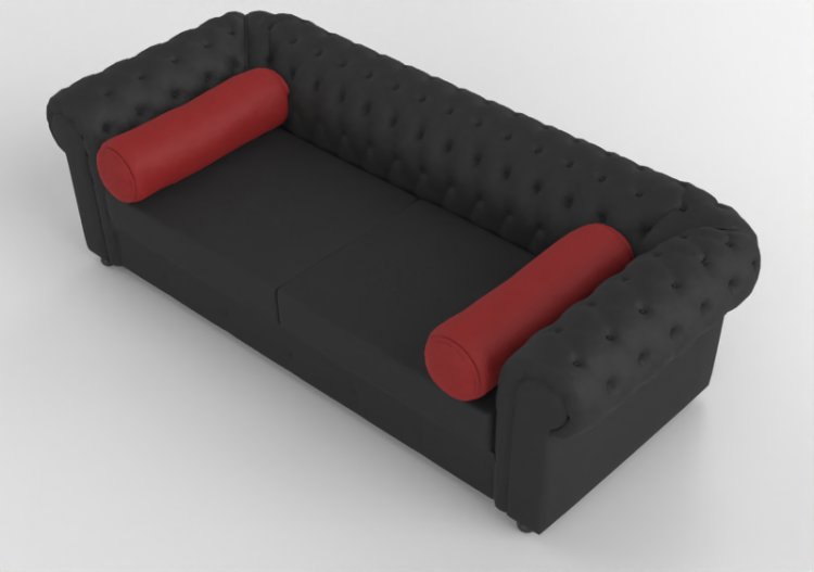 Chairs and Sofas 3D - Leather Sofa - Wood Prime -...