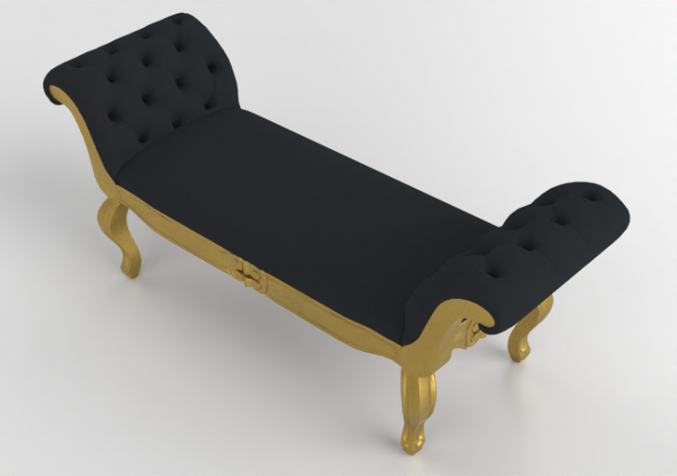 3D Sofa - Leather recamier - Wood Prime - Luigi XV - ACCA...