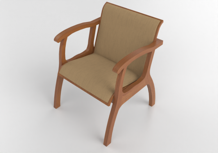 Poltronas y Sofás 3D - Sillón de madera - Wood Prime -...