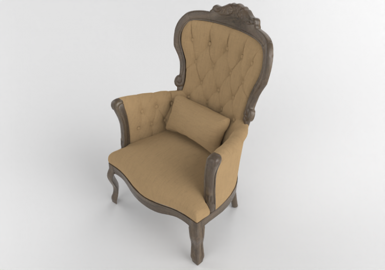 Sofás 3D - Poltrona de madeira - Wood Prime - Cibele - ACCA...