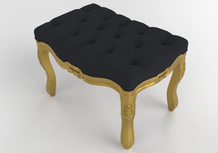 3D Sofa - Leather Pouf - Wood Prime - Luigi XV - ACCA...
