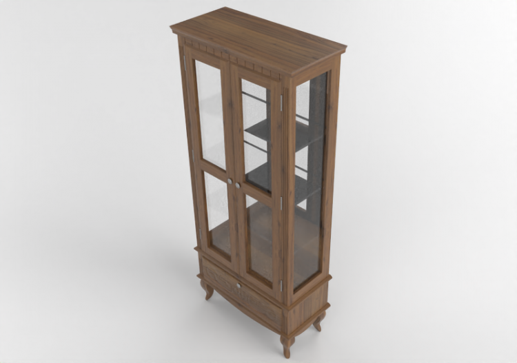 3D Möbel - Vitrine aus Holz - Wood Prime - Country - ACCA...