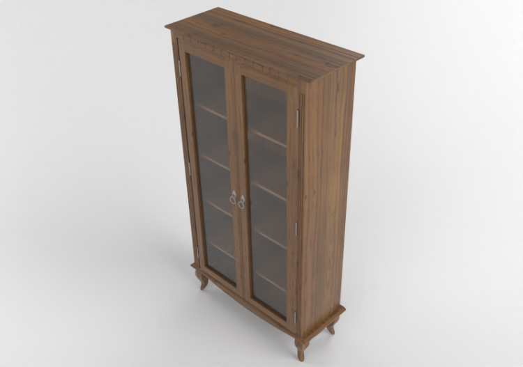 3D Möbel - Vitrine aus Holz - Wood Prime - Country - ACCA...