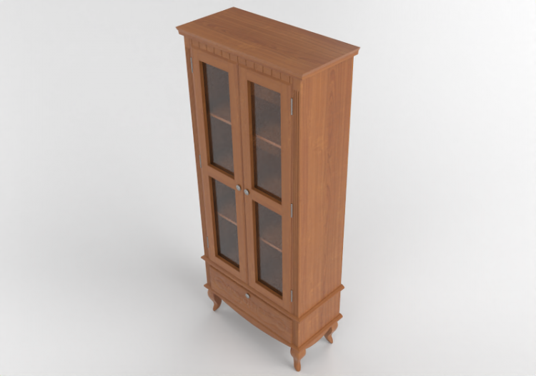 3D Möbel - Vitrine aus Holz - Wood Prime - Country - ACCA...