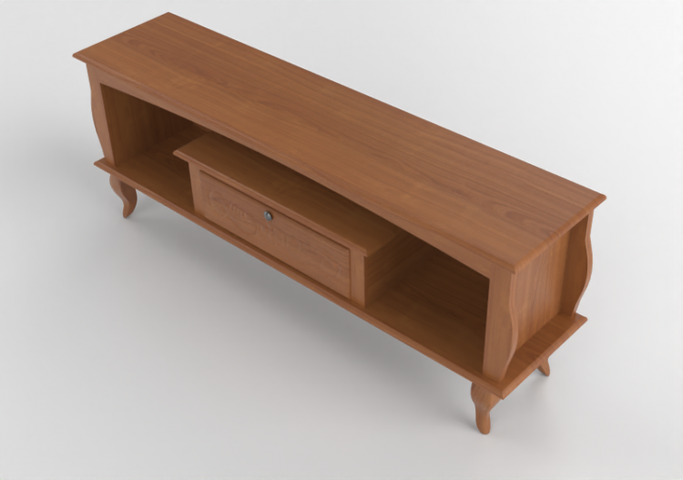 Muebles 3D - Estantería de madera - Wood Prime - Country...