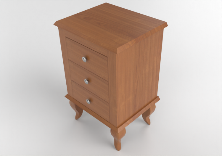 Camas 3D - Mesa de cabeceira de madeira - Wood Prime -...