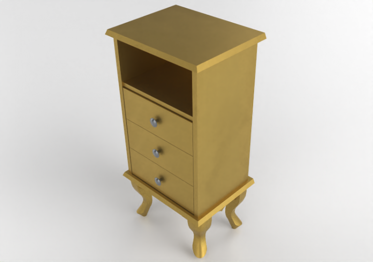 3D Beds - Wooden bedside table - Wood Prime - Luigi XV -...