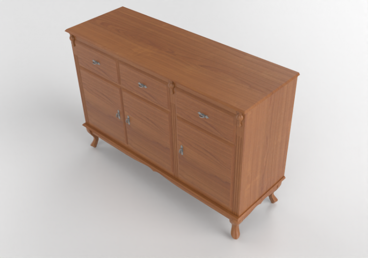 Móveis 3D - Mobiliário para cozinha de madeira - Wood Prime...