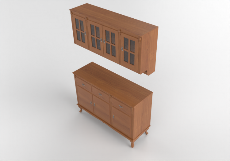 Móveis 3D - Jogo de móveis para cozinha - Wood Prime - ACCA...