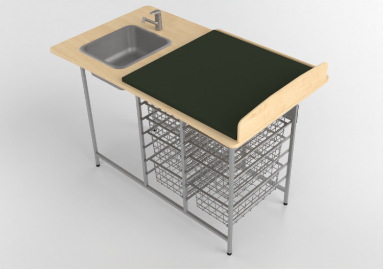 Acessórios 3D - Banheiro com trocador - Jeltec - Fast 140V...