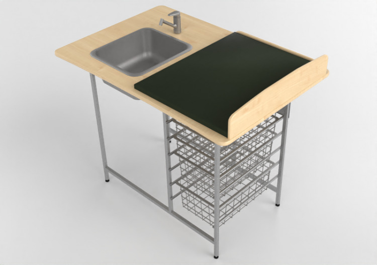 配饰 - Changing table with washbasin - Jeltec - Fast 120V -...