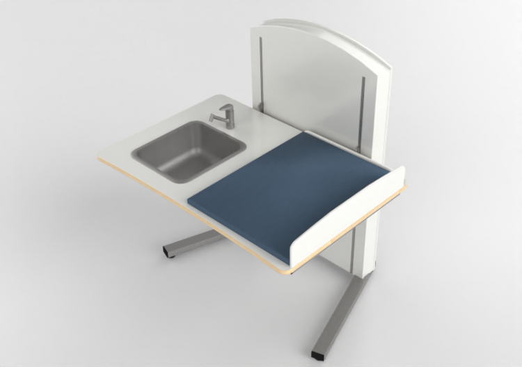 Accessori 3D - Fasciatoio con lavabo regolabile - Jeltec -...