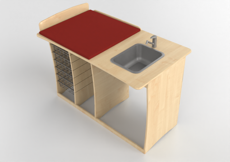 Accesorios 3D - Cambiador con lavabo - Jeltec - Bjork 140H...