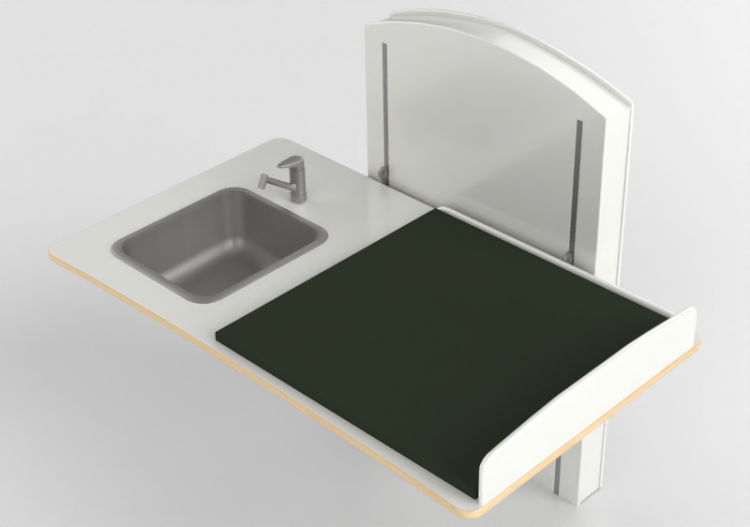 Accesorios 3D - Cambiador con lavabo ajustable - Jeltec -...