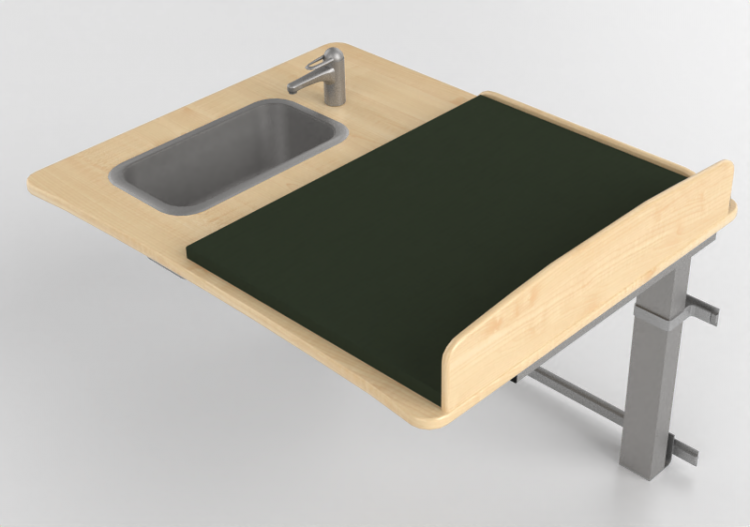 Accessoires 3D - Table à langer avec lavabo - Jeltec - Elit...