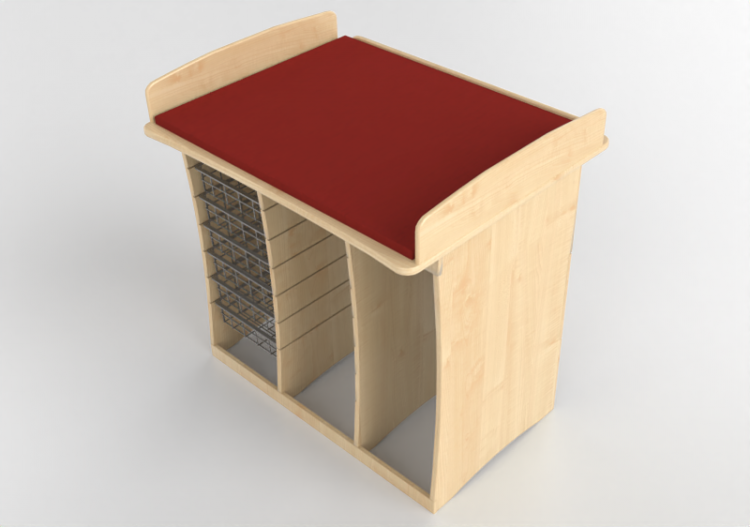 BIM Objects Free Download! 3D Accessories Changing table Jeltec Bjork 100 ACCA...