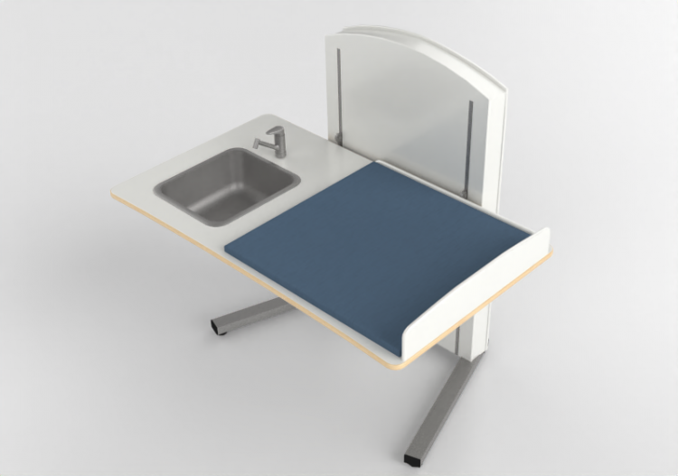 配饰 - Changing table with adjustable washbasin - Jeltec -...
