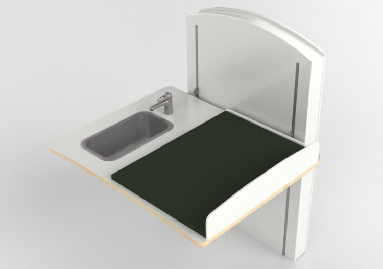 Accessori 3D - Fasciatoio con lavabo regolabile - Jeltec -...