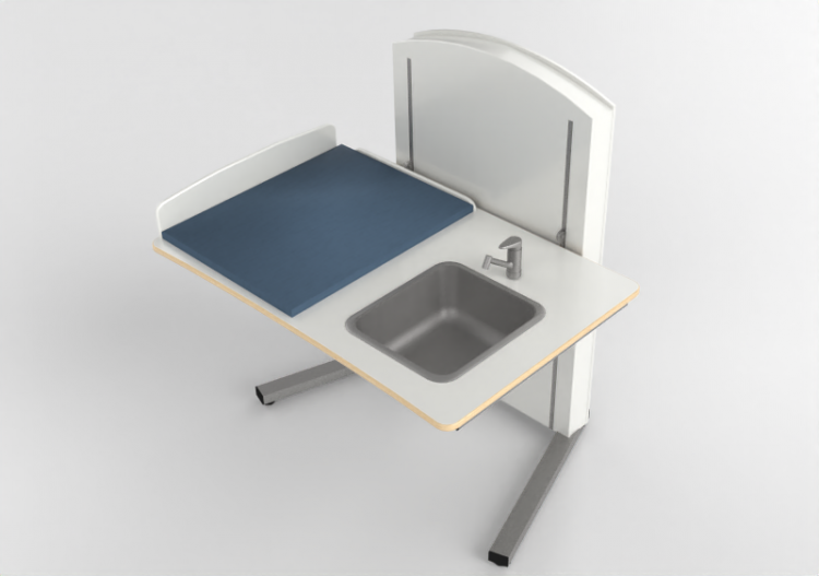 Accessori 3D - Fasciatoio con lavabo regolabile - Jeltec -...