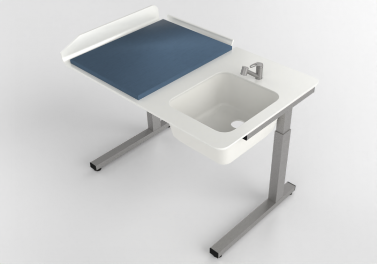 Accessori 3D - Fasciatoio con lavabo - Jeltec - Elit 120H -...