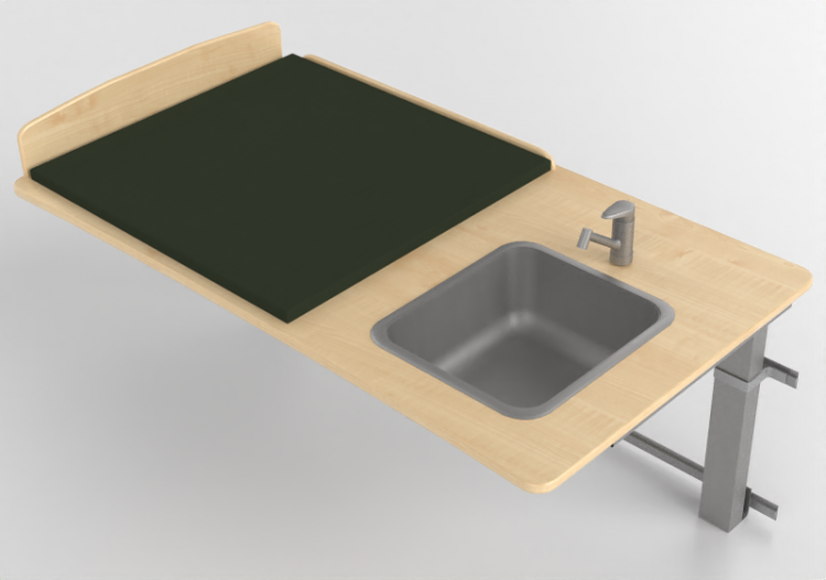 Accessoires 3D - Table à langer avec lavabo - Jeltec - Elit...