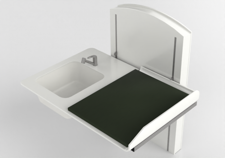 Accesorios 3D - Cambiador con lavabo ajustable - Jeltec -...