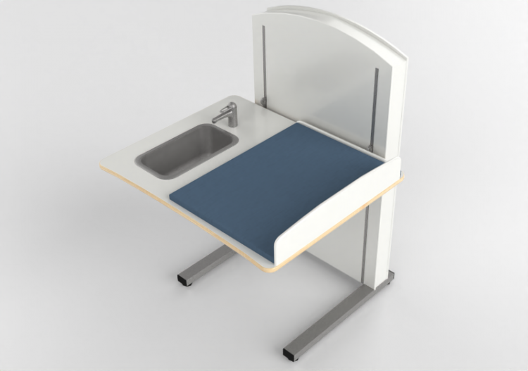 配饰 - Changing table with adjustable washbasin - Jeltec -...