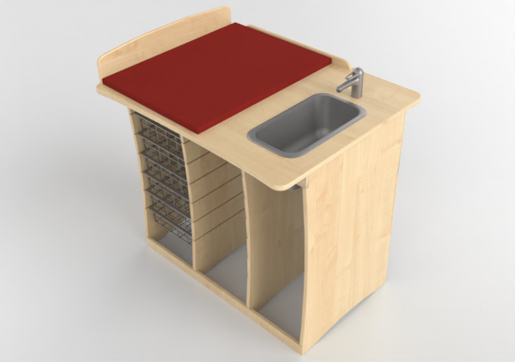 Accesorios 3D - Cambiador con lavabo - Jeltec - Bjork 100H...