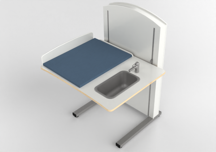 配饰 - Changing table with adjustable washbasin - Jeltec -...