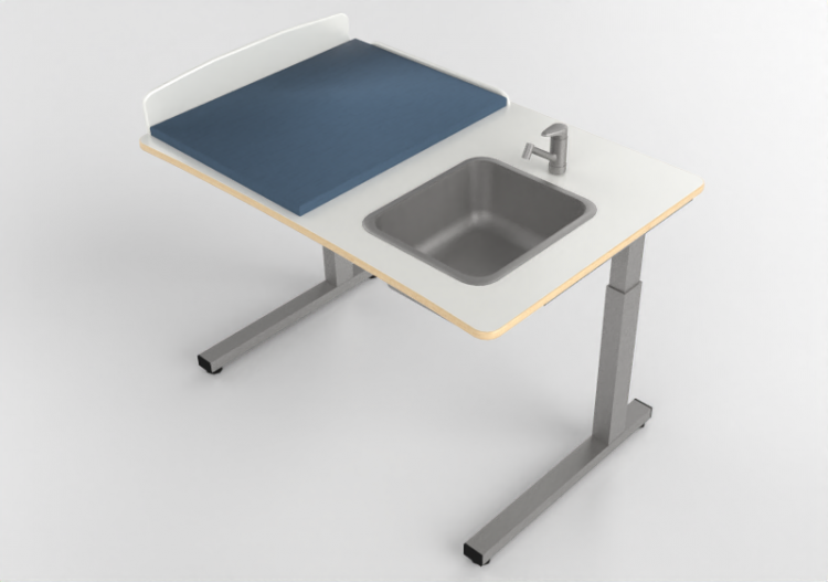 Accessori 3D - Fasciatoio con lavabo - Jeltec - Elit 120H -...