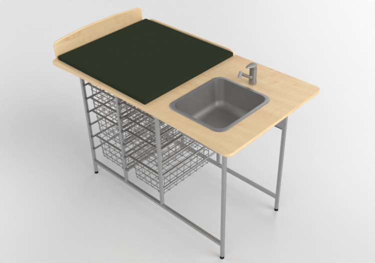 3D Zubehör - Wickeltisch mit Waschbecken - Jeltec - Fast...
