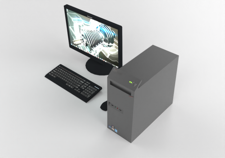 Computers and Mobile phones 3D - Lenovo Thinkcenter - ACCA...