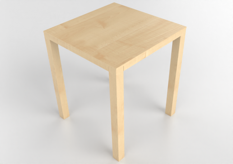 3D Tables - Square table in wood - Bespoke - 27804 - E141 -...