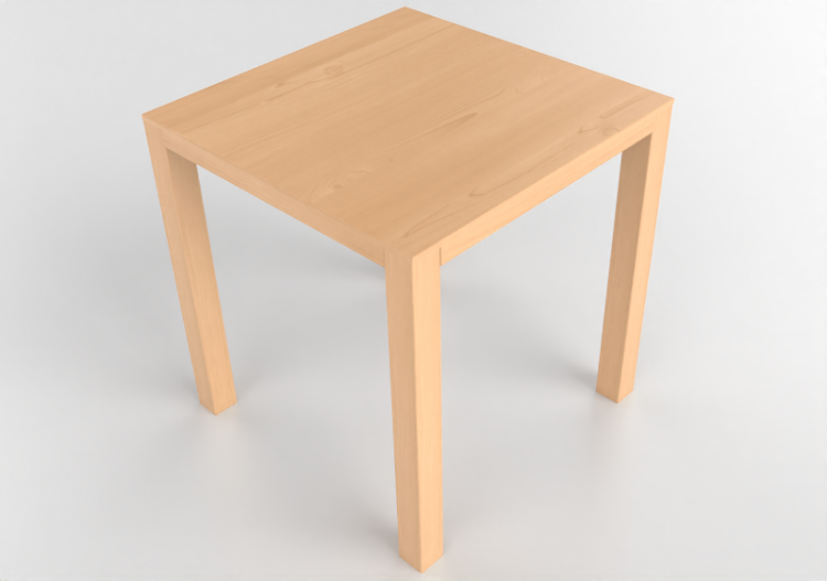 3D Tables - Square table in wood - Bespoke - 27804 - EM36 -...
