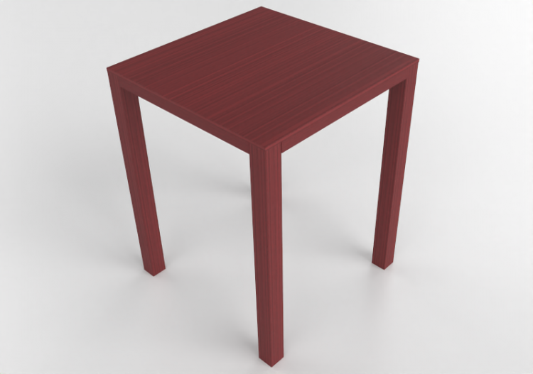 3D Tables - Square table in wood - Bespoke - 27804 - EQ58 -...