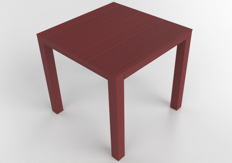 Tables 3D - Table carrée en bois - Bespoke - 27804 - EQ28 -...