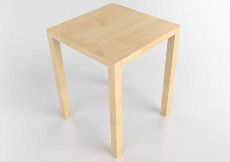 Mesas 3D - Mesa quadrada de madeira - Bespoke - 27804 -...