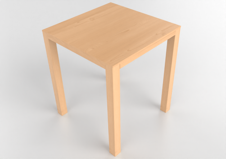 3D Tables - Square table in wood - Bespoke - 27804 - EM46 -...